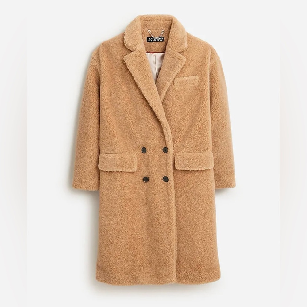J.CREW Relaxed Topcoat in sherpa blend